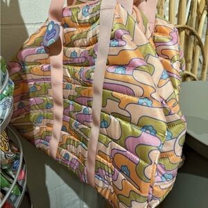 NWT Anthropologie Large Darling Duffle Bag Retro Elizabeth Owen